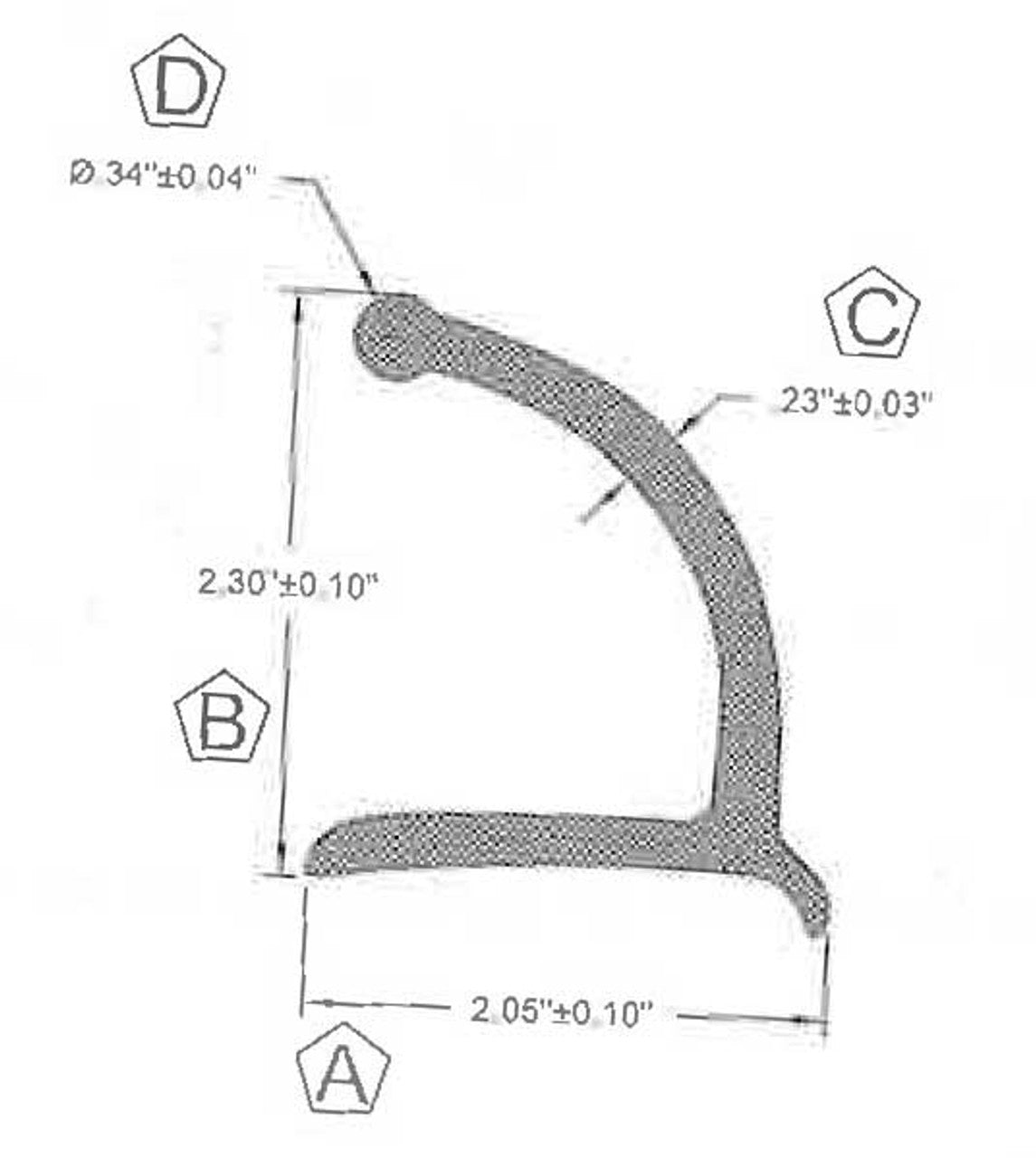 Rubber Fender Trim (per ft)